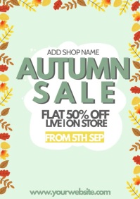 autumn sale label template | PosterMyWall
