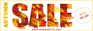 Hvid Autumn Sale Encabezado de correo electrónico Template