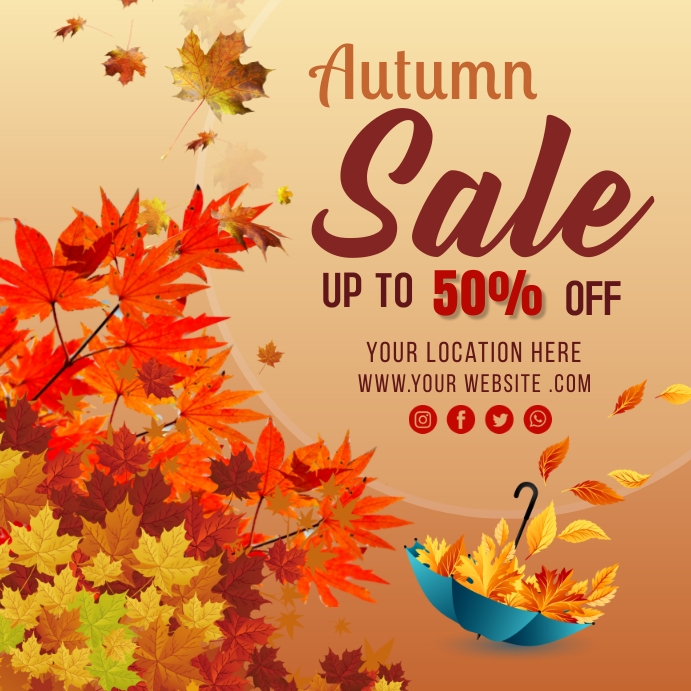 Copy of Autumn Sale Ads | PosterMyWall