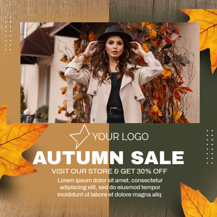 Fall Text Ad Plantilla de Autumn Sale Ads | PosterMyWall