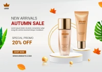 Autumn Sale Banner Postcard template
