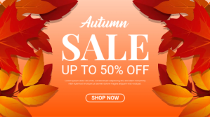 Autumn Sale Banner Fyler Digitalt display (16:9) template
