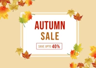 Autumn Sale Banner Teplate Postcard template