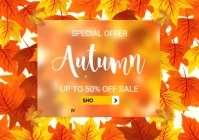 autumn sale Postkarte template