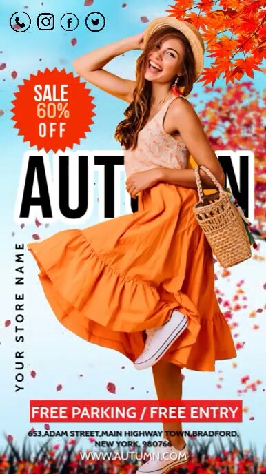 Autumn Sale Instagram Story template