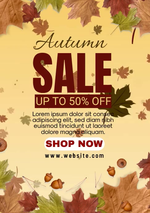 Fall Sale Printable autumn sale Template | PosterMyWall