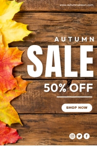 Autumn sale ad poster Template | PosterMyWall