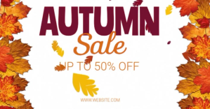 autumn sale ภาพที่แชร์บน Facebook template