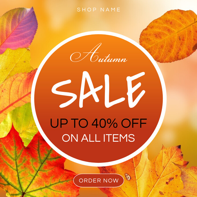 Fall Sale Script Autumn Sale Template | PosterMyWall