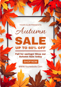 Autumn sale A5 template
