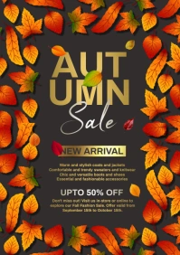 autumn sale A5 template