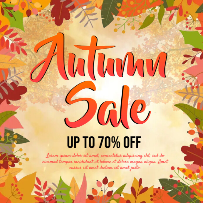 Fall Discount Signs Autumn Sale Discount Template | PosterMyWall