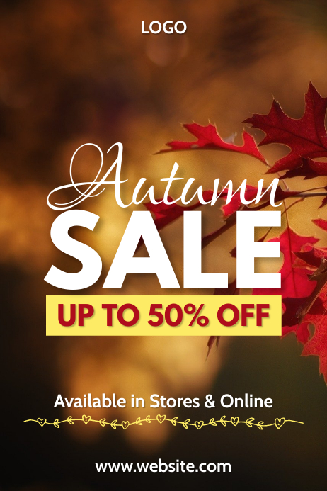 Fall Store Poster Autumn Sale/Fall Festival Template | PosterMyWall
