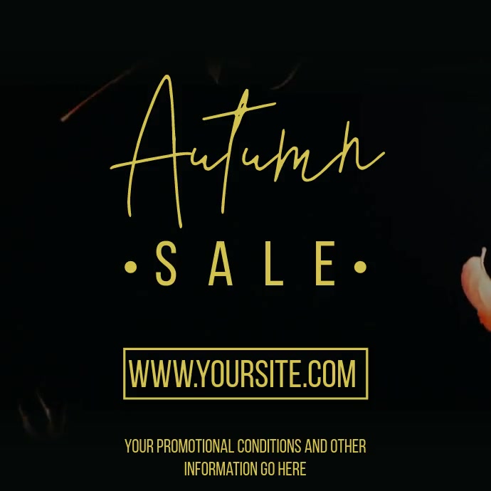 Copy of Autumn Sale Falling Leaves Video ad | PosterMyWall