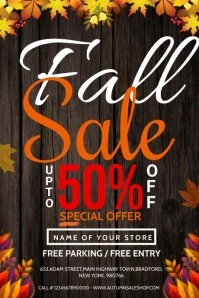 Autumn Sale Flyer Poster template
