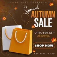 autumn sale flyer template Wpis na Instagrama