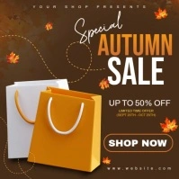 autumn sale flyer template Instagram Post