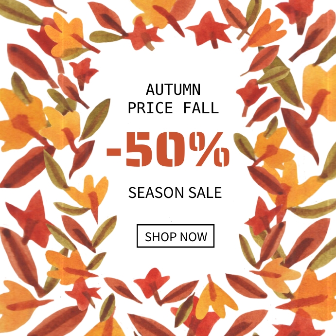 Autumn Sale Instagram Post template | PosterMyWall