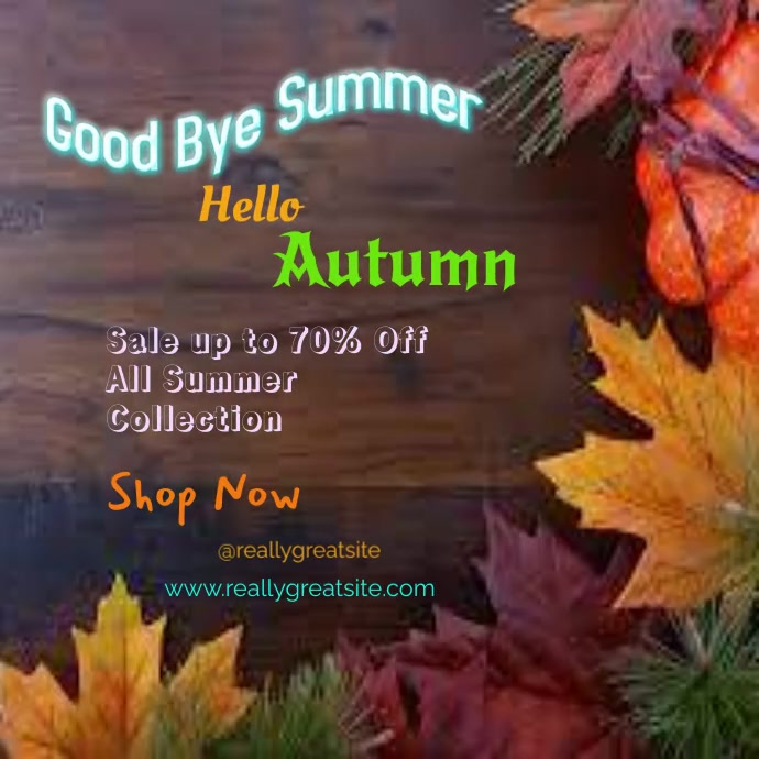 Autumn sale instagram video post (1) Template | PosterMyWall