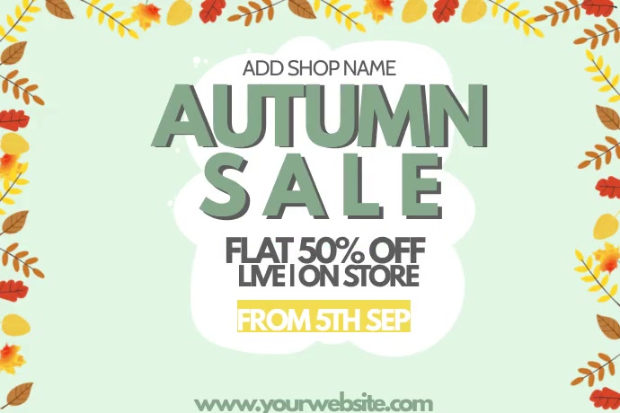 autumn sale label template | PosterMyWall