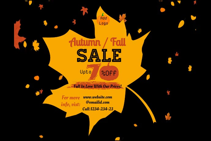 autumn sale poster , fall sale video (1) Template | PosterMyWall