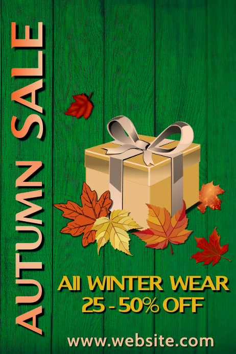 Fall Store Poster Autumn Sale Poster Template | PosterMyWall