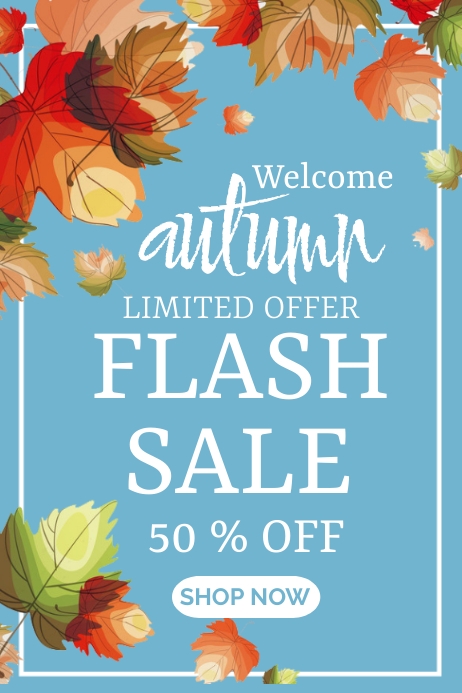 Fall Incentive Poster AUTUMN SALE POSTER Template | PosterMyWall