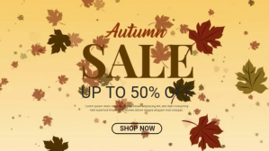 Autumn Sale Social Media Video Digitalt display (16:9) template