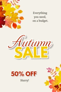 Autumn Sale Template Grafica Pinterest