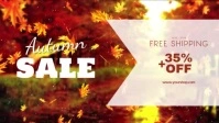 Autumn Sale video advert promo store retail shop foliage Facebook-covervideo (16:9) template