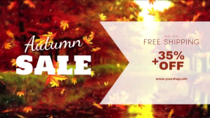 Red Autumn Sale Promotion Facebook Cover Video Template