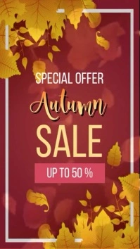 autumn sale video story Affichage numérique (9:16) template