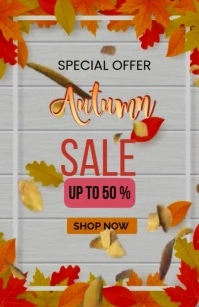 autumn sale video tabloid template