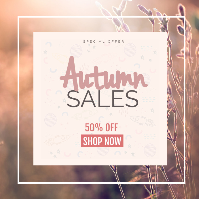AUTUMN SALES FLYER Publicação no Instagram template