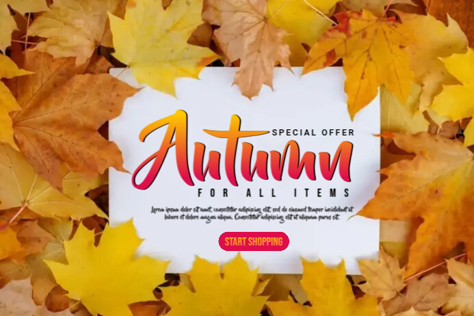 Fall Store Poster Autumn Season Shopping Template | PosterMyWall