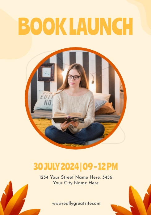 Autumn Simple Book Launch Event Template | PosterMyWall