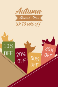 Autumn special sale Poster template