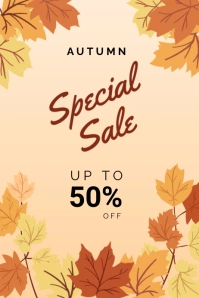 Autumn Special Sale Poster Affiche template