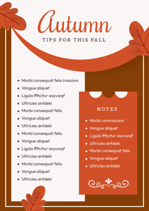 Autumn Tips For This Fall Template | PosterMyWall