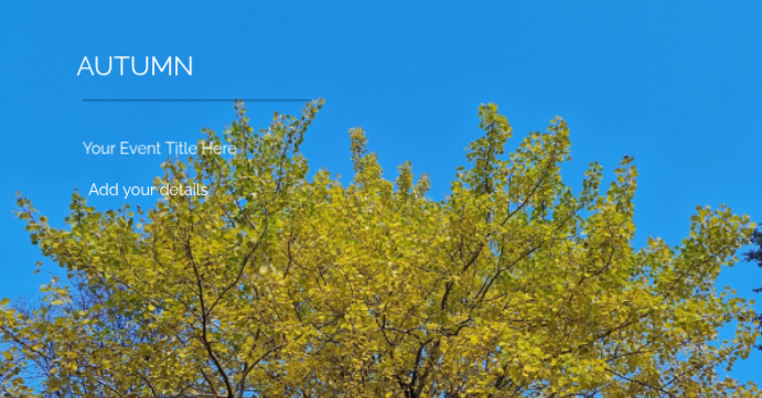 Autumn Tree Blue Sky - Fall Foliage Photo Template | PosterMyWall
