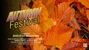 红色 Autumn Twitter Post Wpis na Twittera Template