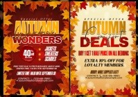 Autumn Wonders and Deals Sale A4 template