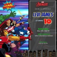 avengers birthday instagram post template