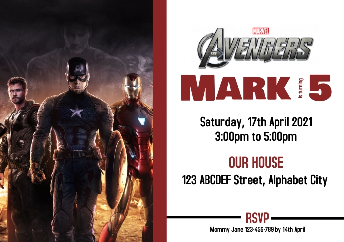 Modele Invitation Anniversaire Avengers 1 Postermywall Modele Invitation Anniversaire Avengers 1 Postermywall