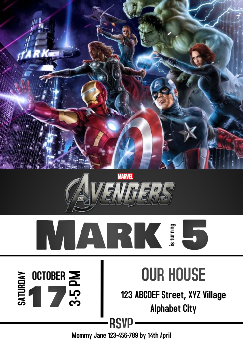 Modele Invitation D Anniversaire 3 Avengers Postermywall Modele Invitation D Anniversaire 3 Avengers Postermywall