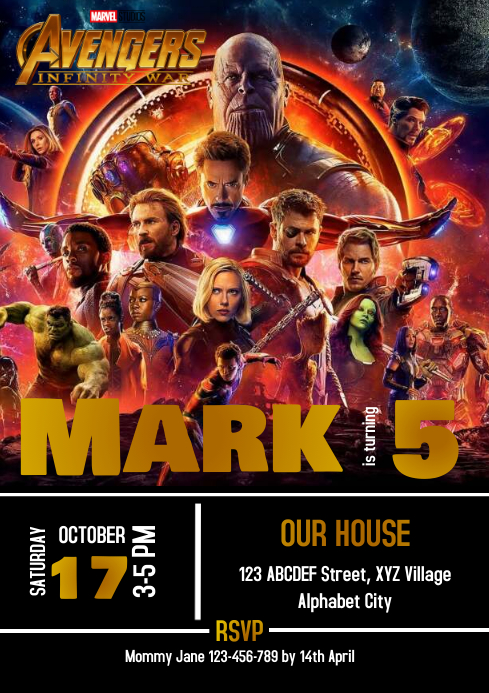Modele Avengers Birthday Invitation 6 Postermywall Modele Avengers Birthday Invitation 6 Postermywall
