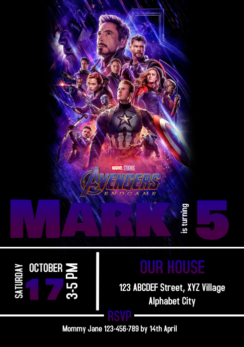 Modele Invitation Anniversaire Avengers 5 Postermywall Modele Invitation Anniversaire Avengers 5 Postermywall