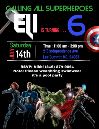4 110 Avengers Birthday Customizable Design Templates Postermywall