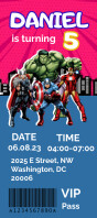 Avengers Invitation เอกสารแสดงสถานภาพ template