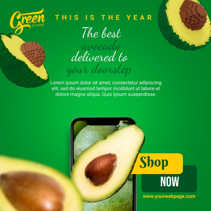 Avacado Posts Avocado AD Template | PosterMyWall